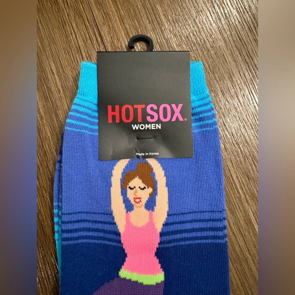Hot Sox Blue Striped Socks - Picture 1 of 3